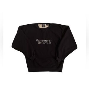 Vintage 90’s « Vancouver Golf Club » Black Crewneck Sweater
